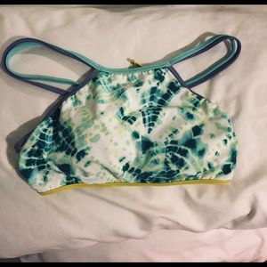 Tye dye bathing suit top